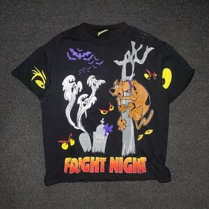 vintage cartoon network Scooby do fright night halloween shirt size large 1999